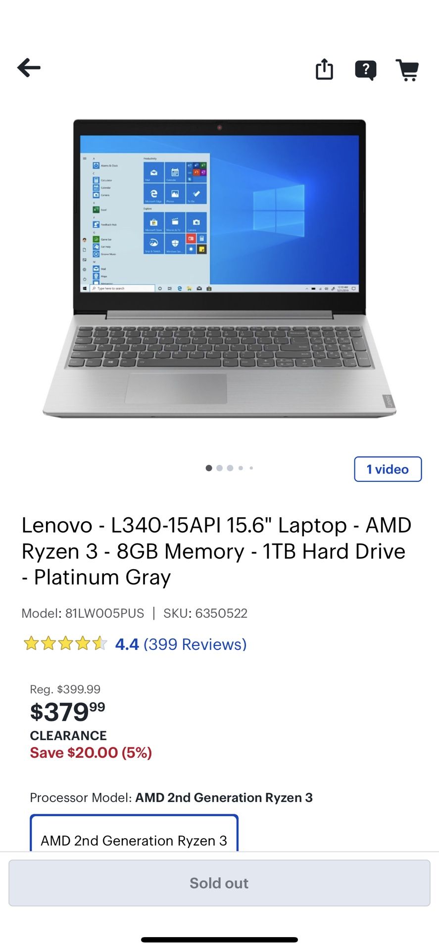 Brand New Lenovo Laptop In its original box from Best Buy