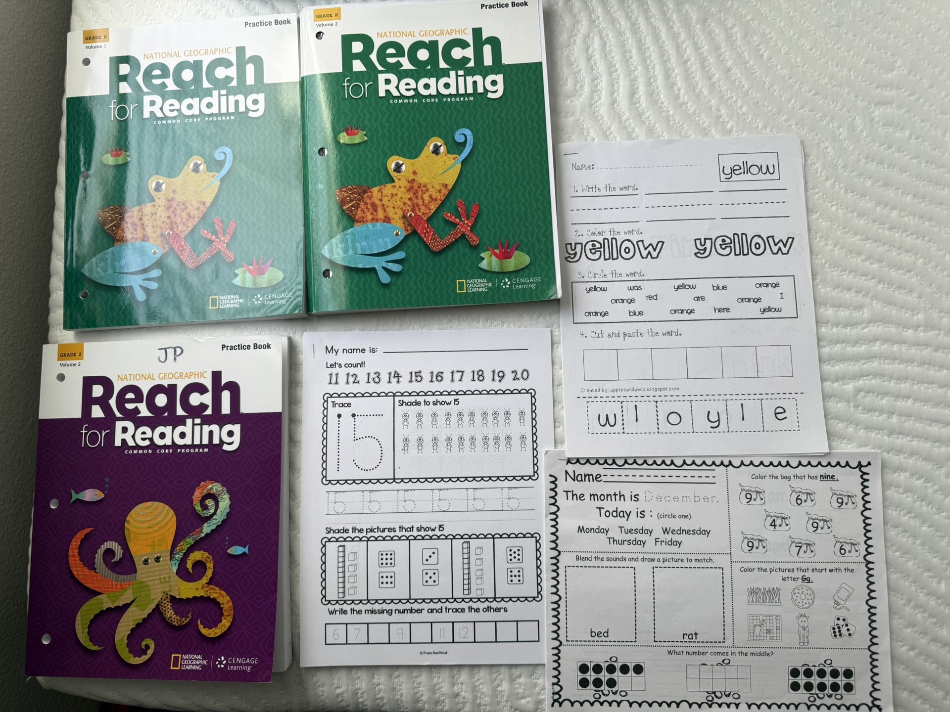 Kindergarten And 2nd Grade Practice Books
