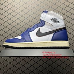 Air Jordan 1 Retro High OG  White Deep Royal Blue