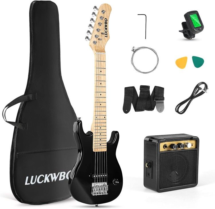 30" Electric Guitar Starter Kit w/ 5W Amplifier, Strap, Gig Bag, Strings, tuner strings Picks