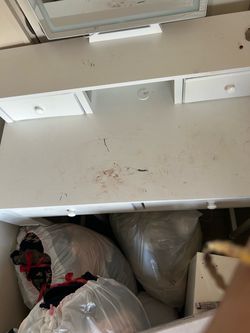 Desk, gaming chair, vanity set