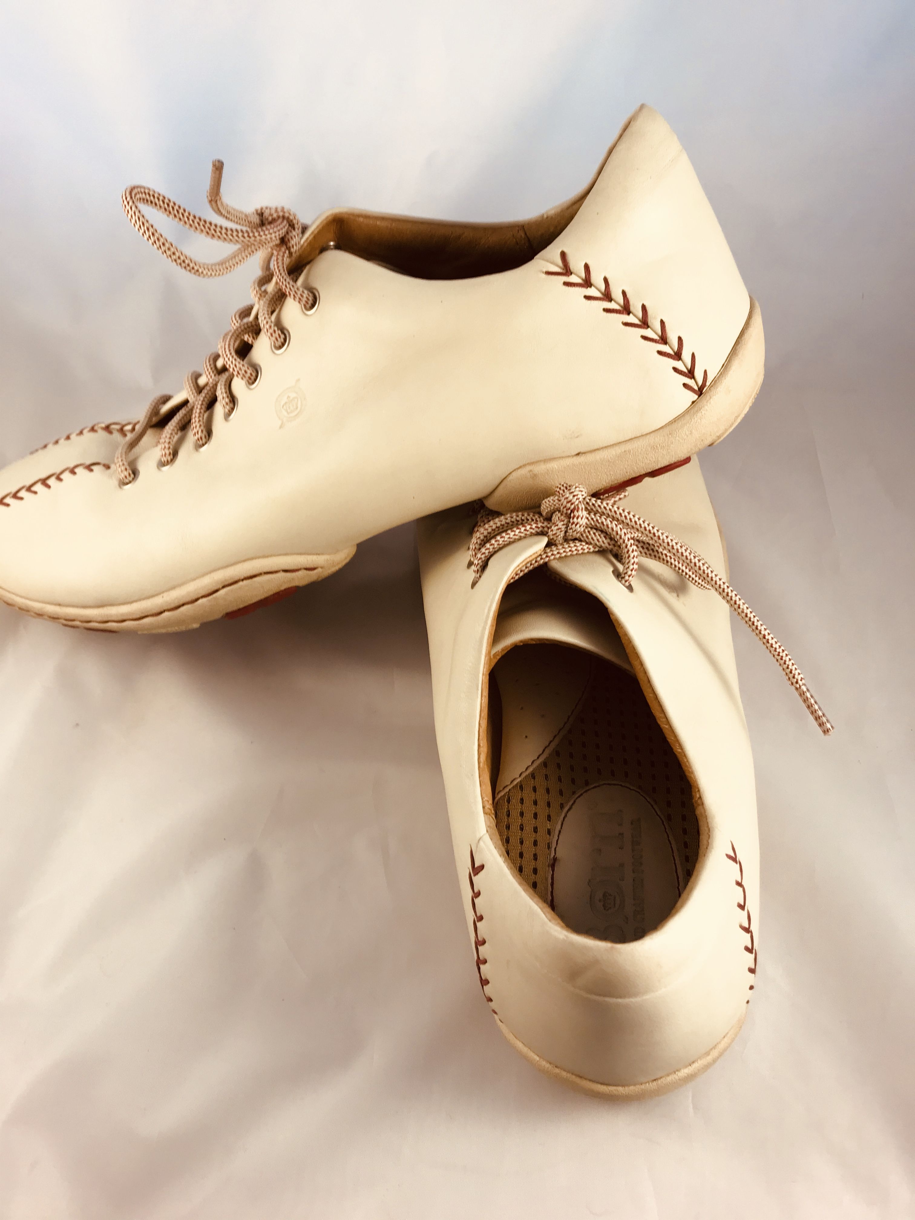 MENS BORN LEATHER JACKSON BASEBALL THEMED SHOES