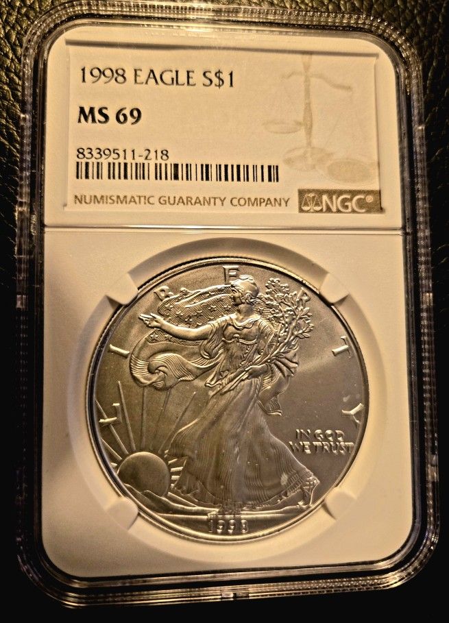 1998 MS69 Silver Eagle S$1