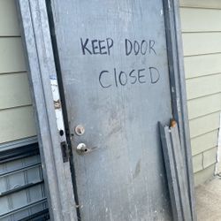 Security door galvanized inch, and three-quarter with spring loaded hinges