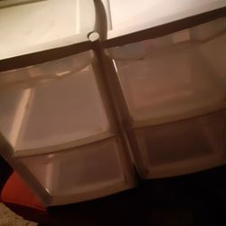 2 Drawer Containers (As Is Small Chip On Left Corner) $15.00 (Serious Buyers) Cash Only First Come First Served 