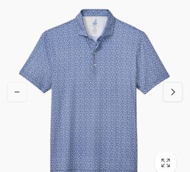 NWT Johnnie-O - Men's Four Leaf Performance Polo Large Lake MSRP $98