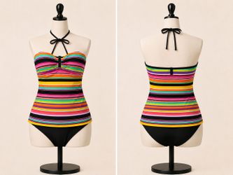 Size 8 Ralph Lauren One piece Tankini like bathing suit