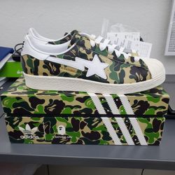 Adidas X Bape Superstars 80' 9.5