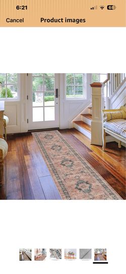 Hallway Washable Runner Rug - 2x10 Kitchen Rugs Entryway Rug Runner Vintage Soft Floor Mat Non Slip Indoor Farmhouse Carpet for Bathroom Living Room B