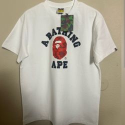 Bape X Red White Size Medium BRAND NEW