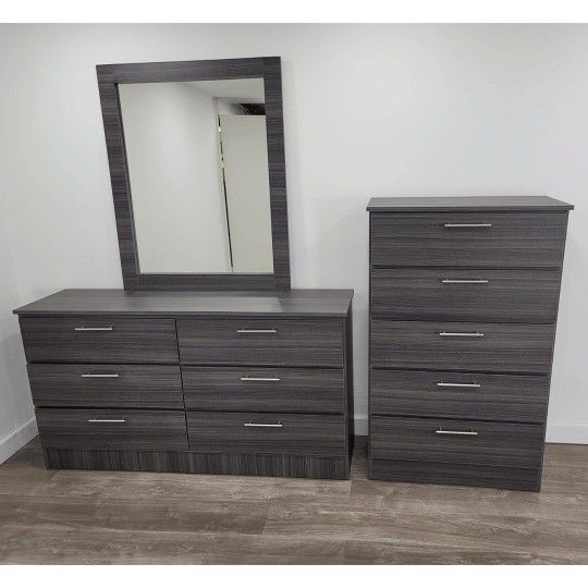 Dresser With Mirror And Chest// Comoda Con Espejo Gavetero 