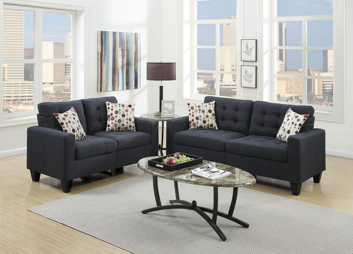 2-piece sofa set crafted in simplicity