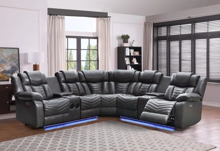 RECLINERS SOFA SET *** SOFA SECTIONAL RECLINABLE // AVAILABLE IN OTHER COLOR TOO