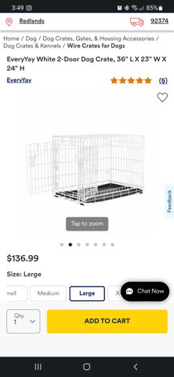 Dog Crate White Large Like NEW!!