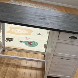 High Top Dining Table – Rustic Style with Storage(Bob furniture)