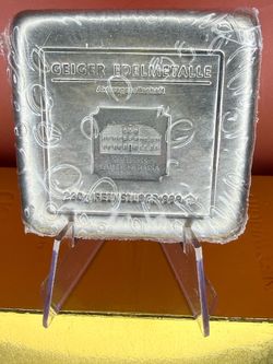 🇩🇪 ORIGINAL GEIGER EDELMETALLE 250g CAST SILVER BAR | .999 FINE SILVER | FACTORY VACUUM SEALED