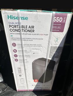 Hisense 550 sq ft Portable AC & Heater – Dual Hose – Alexa & Google Compatible 