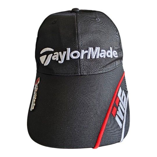Taylormade M6 Hat Adjustable Strap Golf Cap Black White