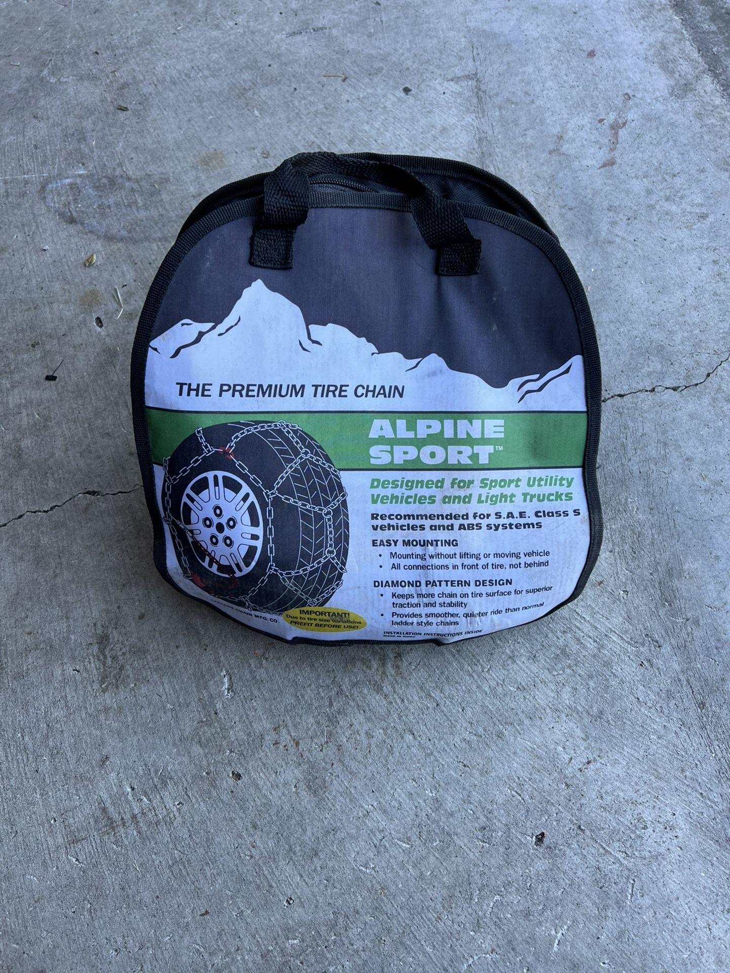 Alpine Sport Tire Snow Chains Stock 2326 Laclede - Brand New