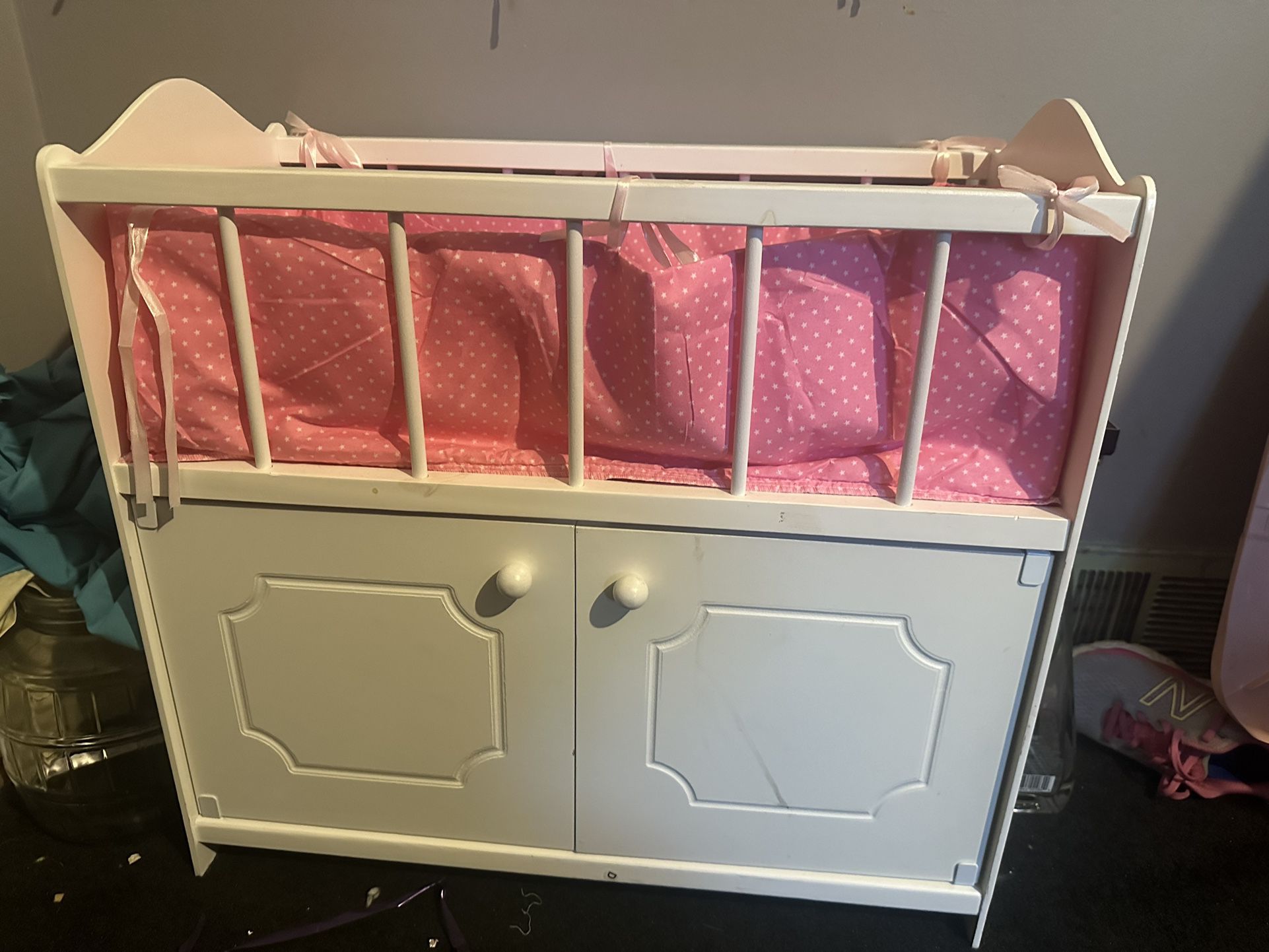 Baby doll crib W/ Storage