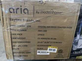 Ariawave 36 Qt Black Air Fryer Oven