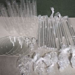 Set Of 6 Acrylic Candelabra Table 