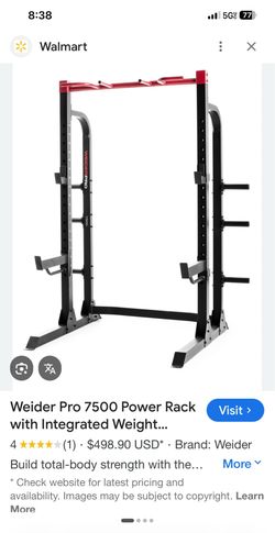 Weider Pro 7500 Power Rack with Integrated Weight Storage… Home Gym Fitness…. $150 Price is Firm!!!!