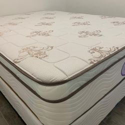 New queen mattress and box spring 2 pc bed frame is not included