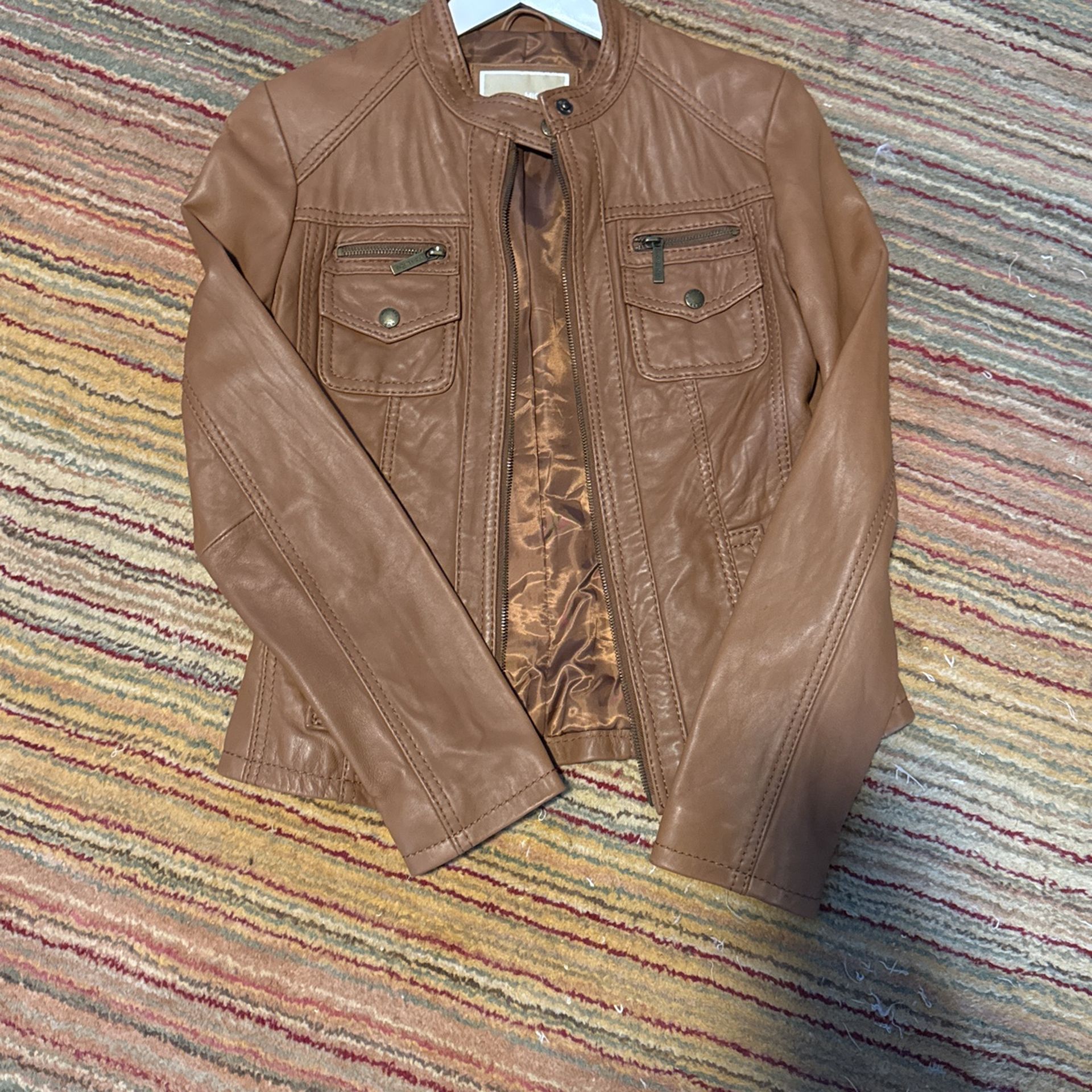 Michael Kors Real Leather Jacket Size Small