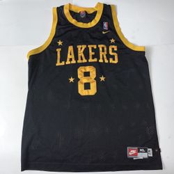 Kobe Bryant Jersey Los Angeles Lakers Rare Vintage NBA Basketball Black Nike Jersey #8 XL 