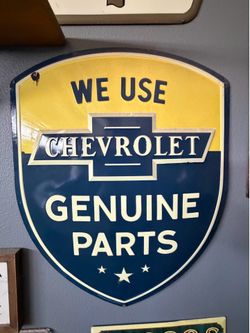 Chevrolet Genuine Parts Metal Sign man cave