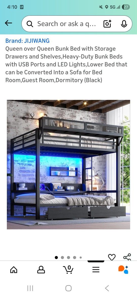 Queen Bunk Bed - Never Used!