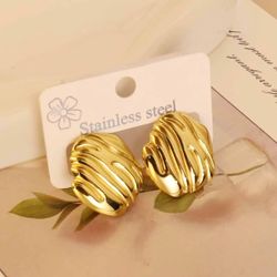 Gold Stainless Steel Earrings