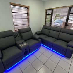 Brand New Power Reclining Set (Sofa and Loveseat ) / Set de sofa y Loveseat Reclinables Nuevos a Estrenar … Fast 🚚 