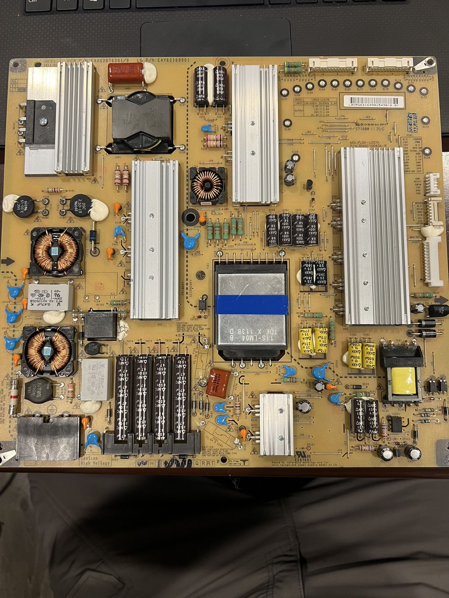 LG Power Board LGP55-11SLPB, EAY(contact info removed)1 ,EAX(contact info removed)1/9