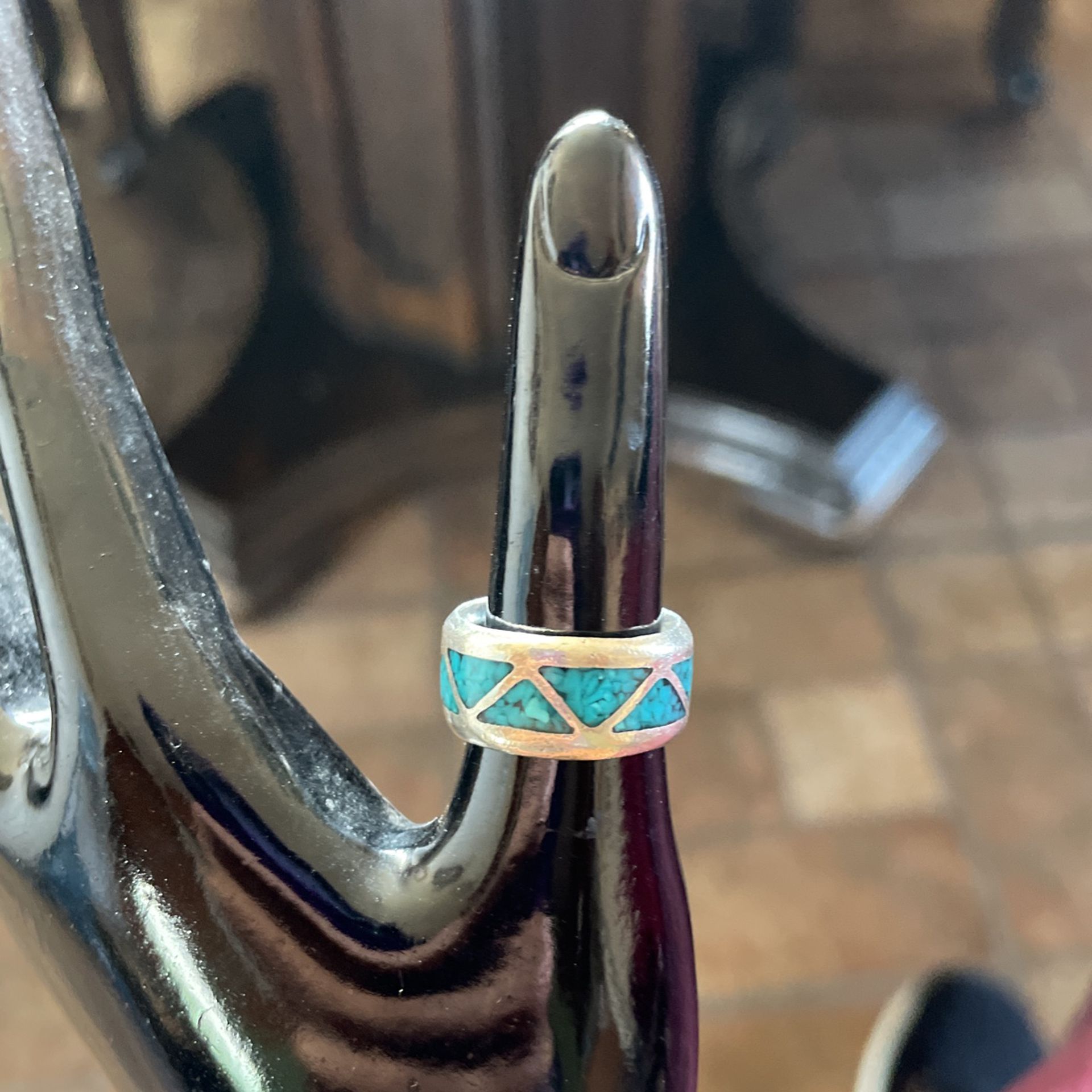 Sterling Silver Ring With Turquoise 