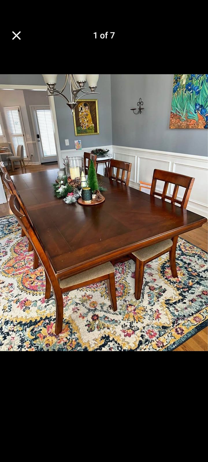 Dining Table And 6 Chairs "It's Beautiful" No Scratches Pickup Today Or We Offer Delivery 