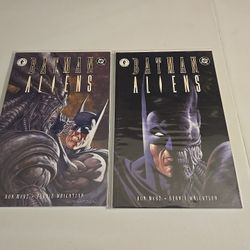 Batman Aliens 1 + 2 Bernie Wrightson Art Dark Horse 2 Books High Grade 1997