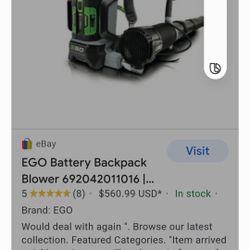 Battery Powered Backpack Blower