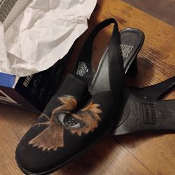 AMAZING hand painted Mootsie Tootsie Vintage Slingbacks