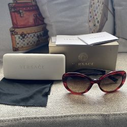 Brand New Versace Medusa Gold/brown Gradient Sunglasses 