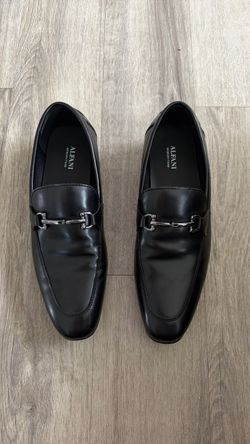 Alpani Black Leather Loafers with Silver Bit
