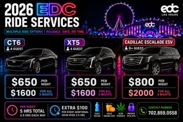 EDC RIDES... SAFE..CLEAN.. WELL SUPPLIED