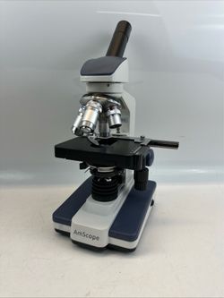 AmScope Compound Microscope WF10X Serial 1410964 Parts Repair No Light Powers