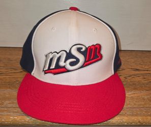 "MSM" (Middle School Matchup) - Baseball Hat - Adjustable Snapback - Polyester - Blue / White / Red