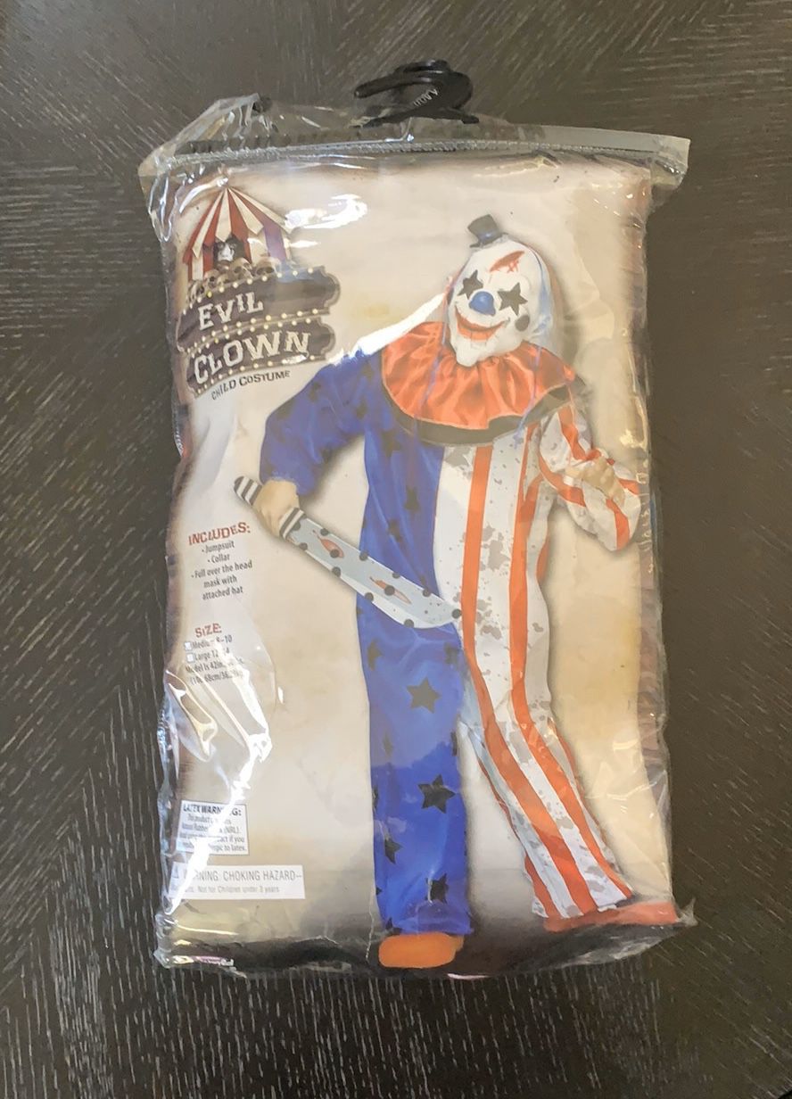 Kids evil clown costume