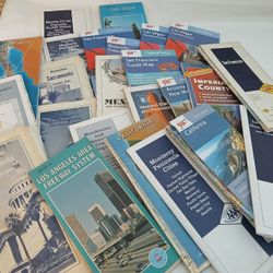 (24) Vintage AAA Maps 1969 thru 2004 CA Cities Western States Mexico Vegas 