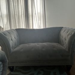 Blue Couch & Love Seat