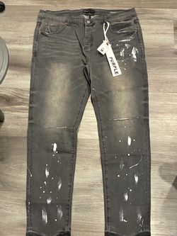 Purple Brand Jeans Size 38 with Paint Splatter