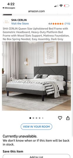 Queen bedframe and mattress